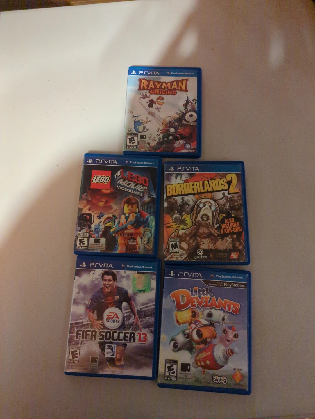 Set of 5 PlayStation Vita Games