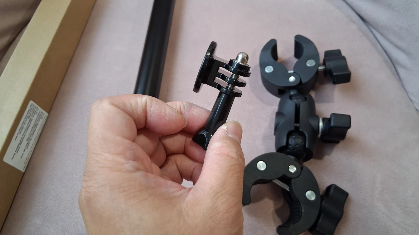 Invisible stick clamps mount ebike motorcycle GoPro Insta360 - photo 4