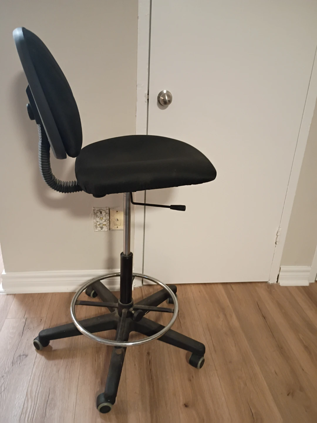 Black Drafting Chair