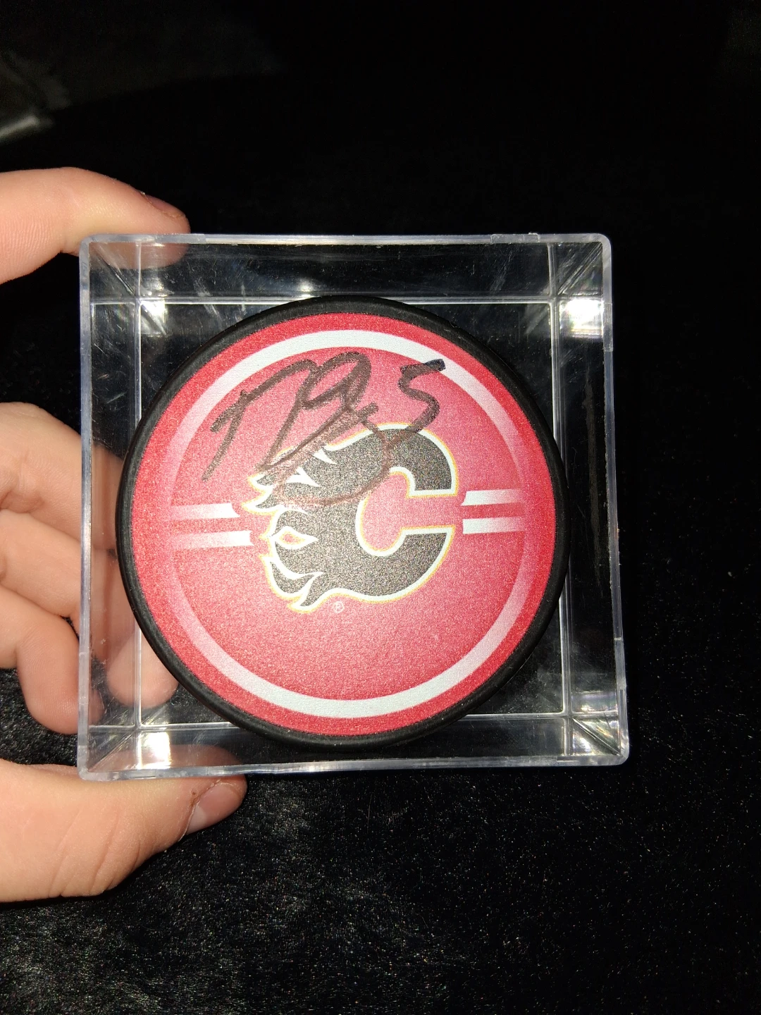 Calgary Flames Autographed Hockey Puck