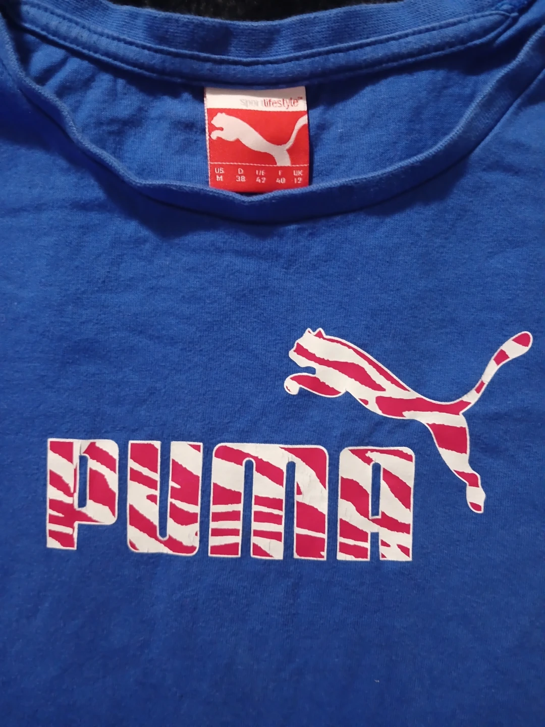 Puma Blue Short Sleeve T-Shirt