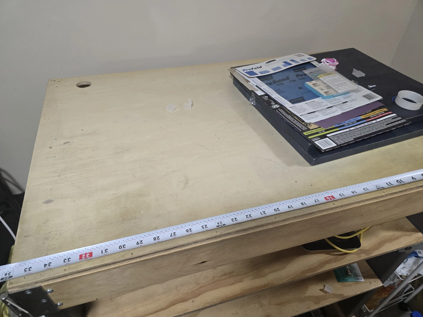 Wooden rolling utility cart with three shelves - photo 4