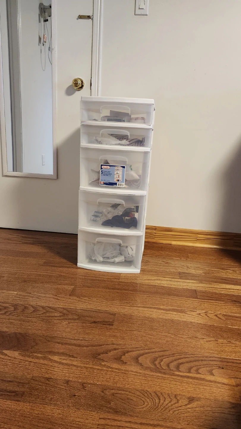 Sterilite 5-Drawer Plastic Storage Tower