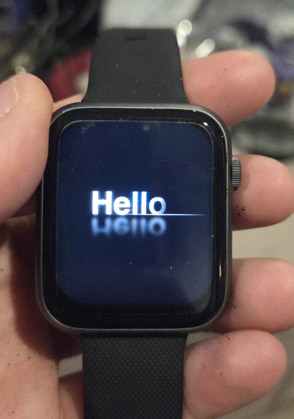 Smartwatch with Black Silicone Band - photo 2
