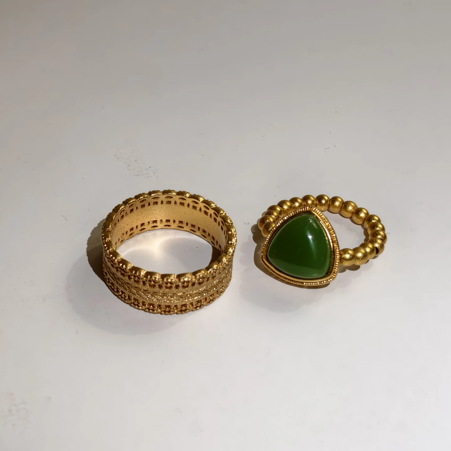24k gold-plated ring set