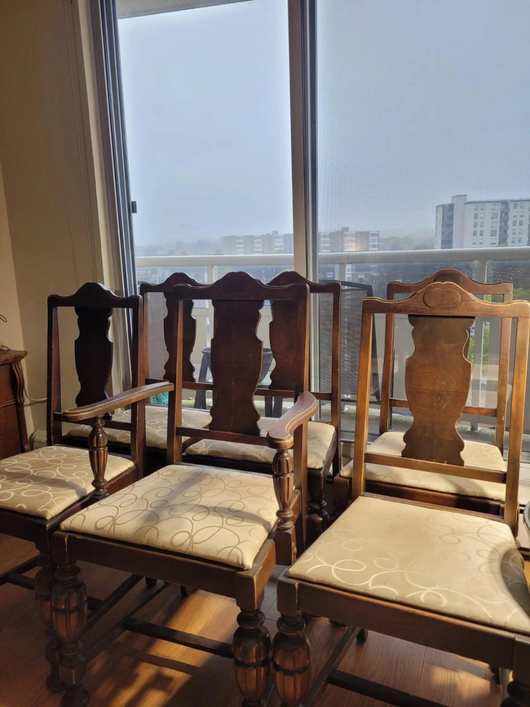 Wooden Dining Chairs – Set of 6 with 4 Covers - photo 5