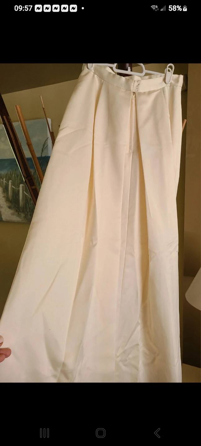 Jim Hjelm Occasions Cream Maxi Skirt
