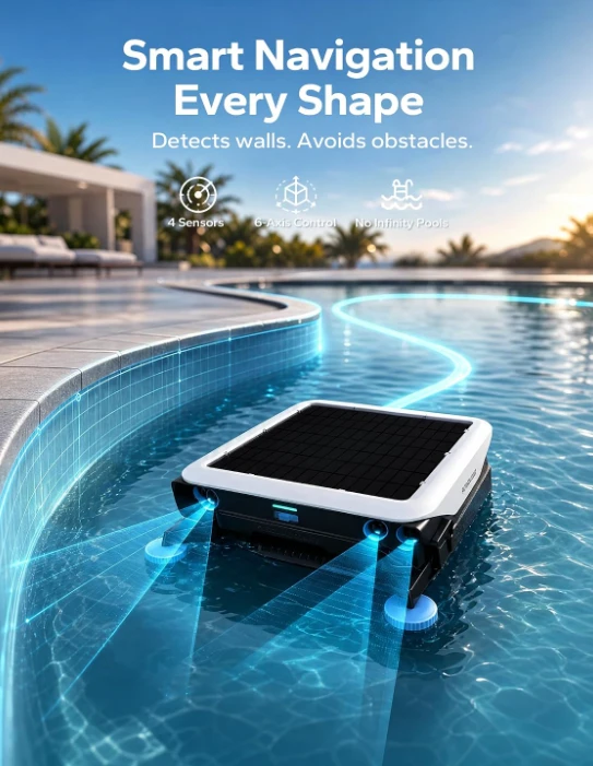 POOLHACKER Solar-Powered Pool Skimmer Robot - photo 3