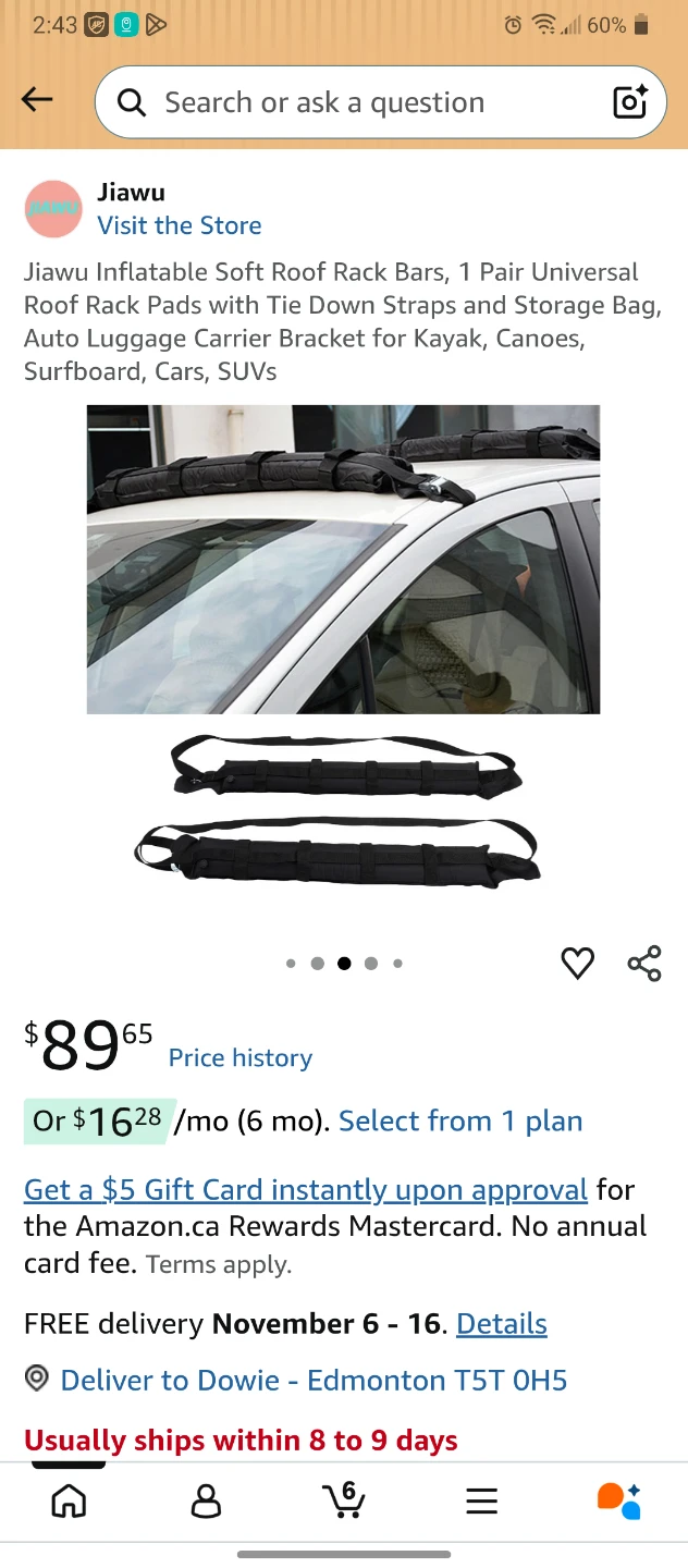 Jiawu Inflatable Soft Roof Rack Bars - photo 4