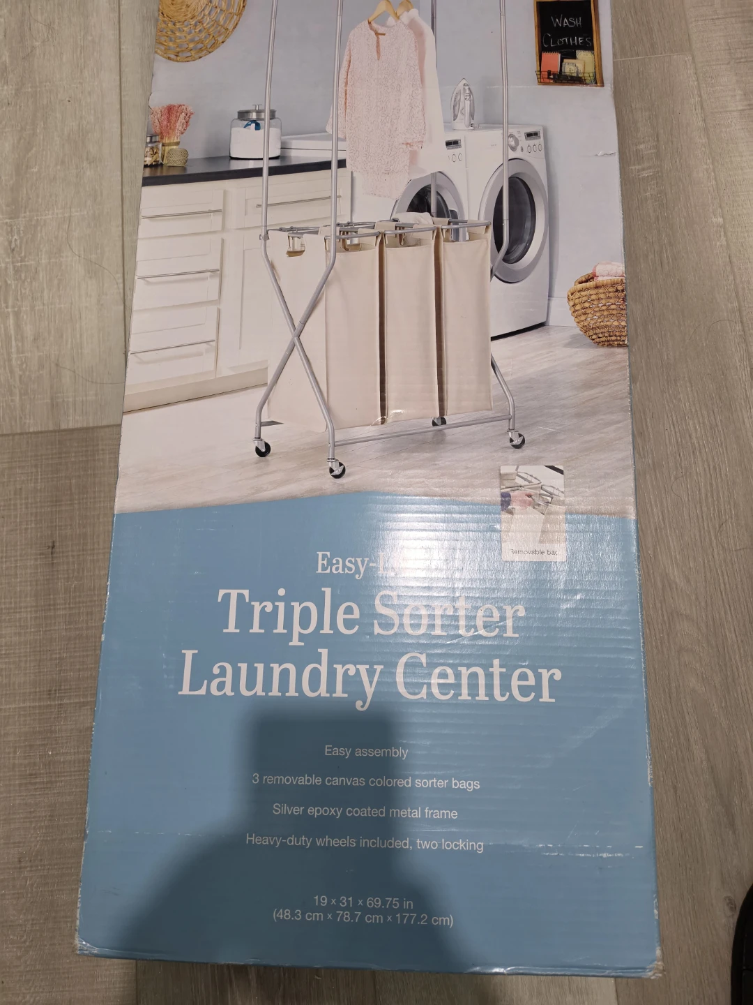 Whitmor Easy-Lift Triple Sorter Laundry Center - photo 2
