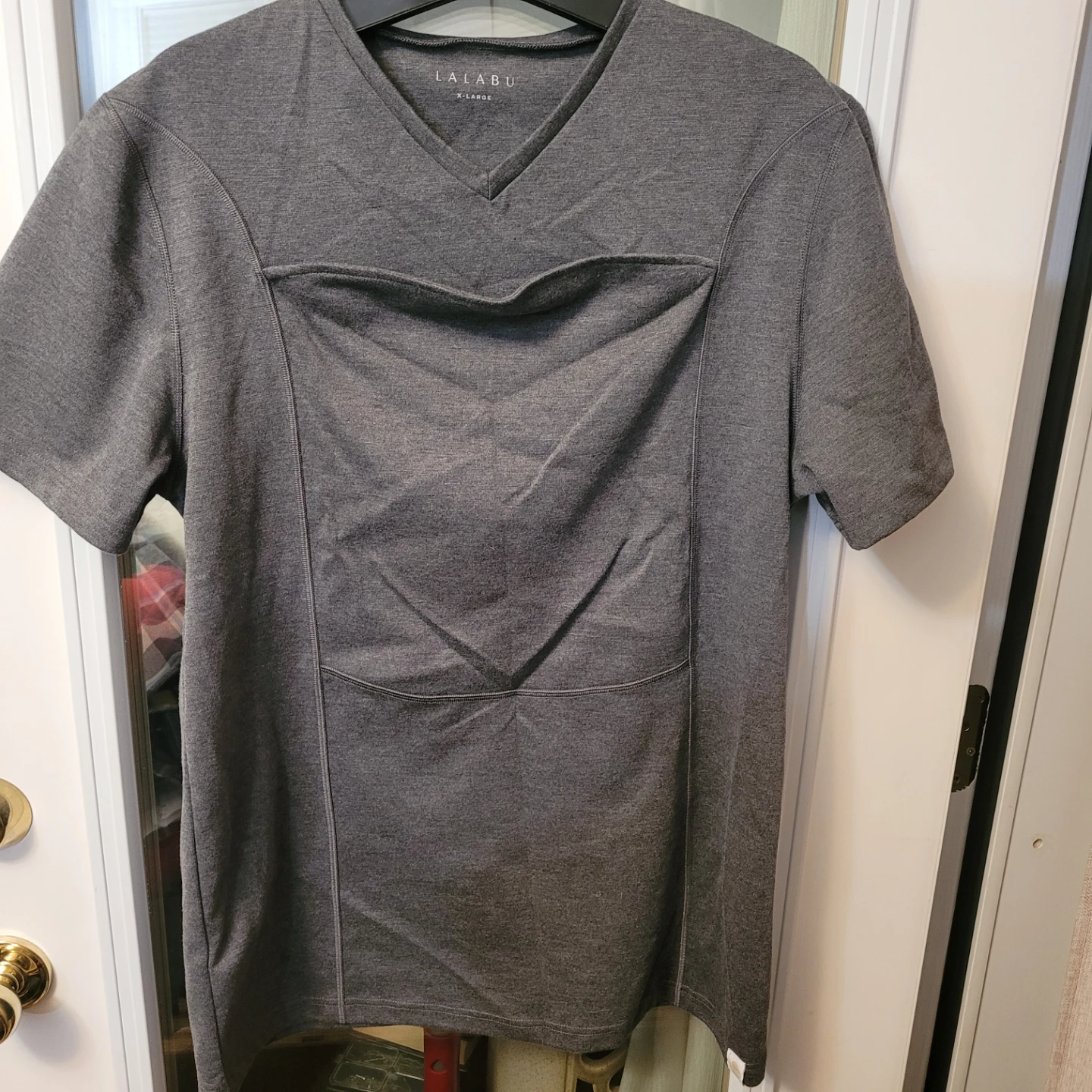 Brand New Lalabu V-neck Baby Dad Shirt, XL