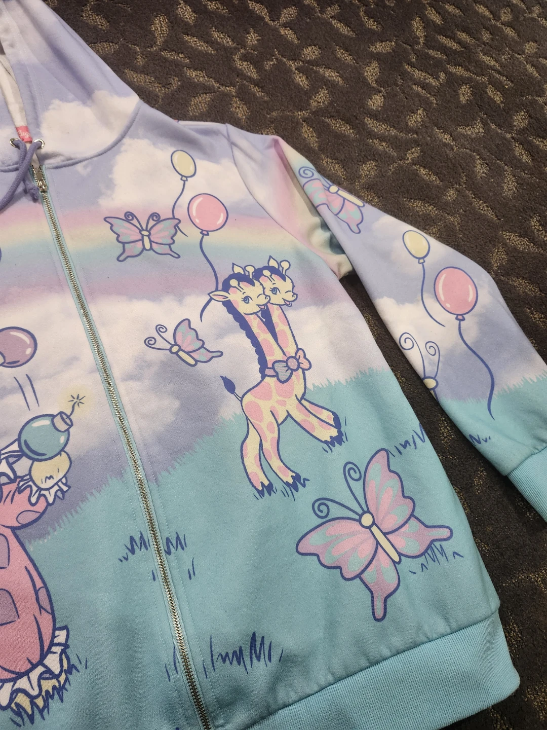 SugarThrillz Circus Print Zip-Up Hoodie - photo 3