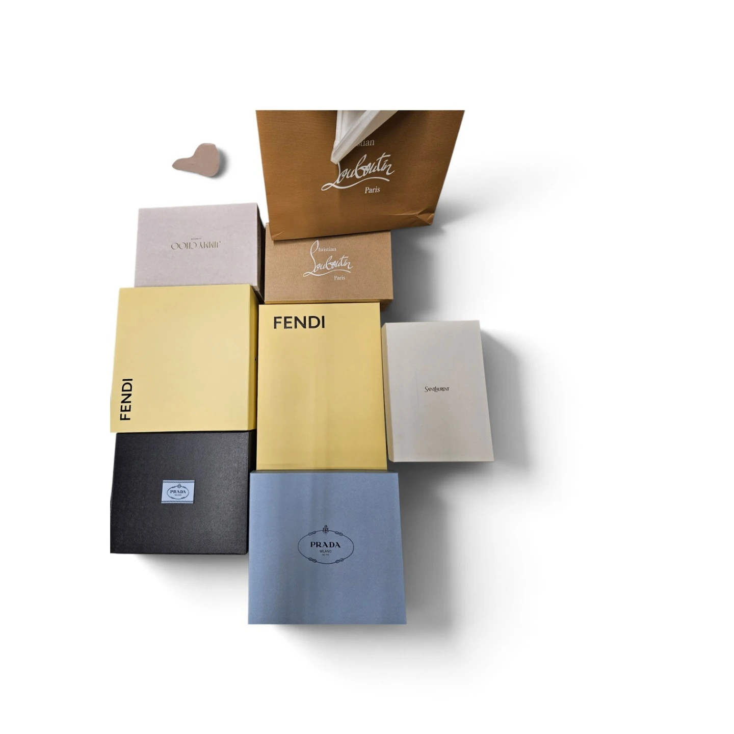 Assorted Luxury Designer Empty Boxes and Bags