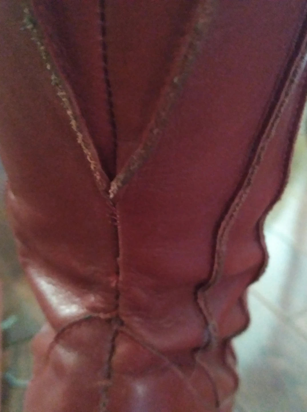 Vintage Red Leather Stiletto Boots - photo 5