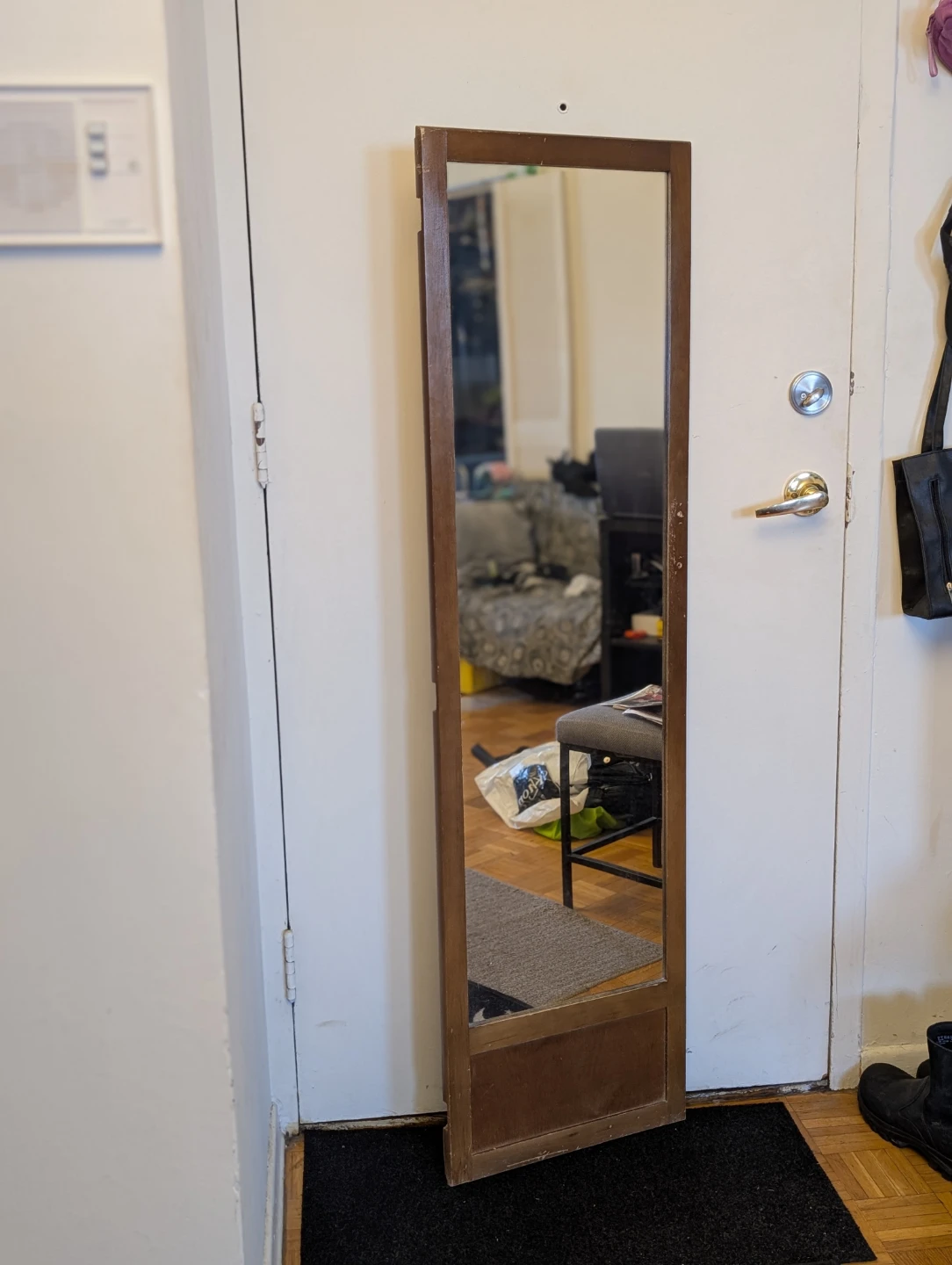Full-Length Wooden Mirror