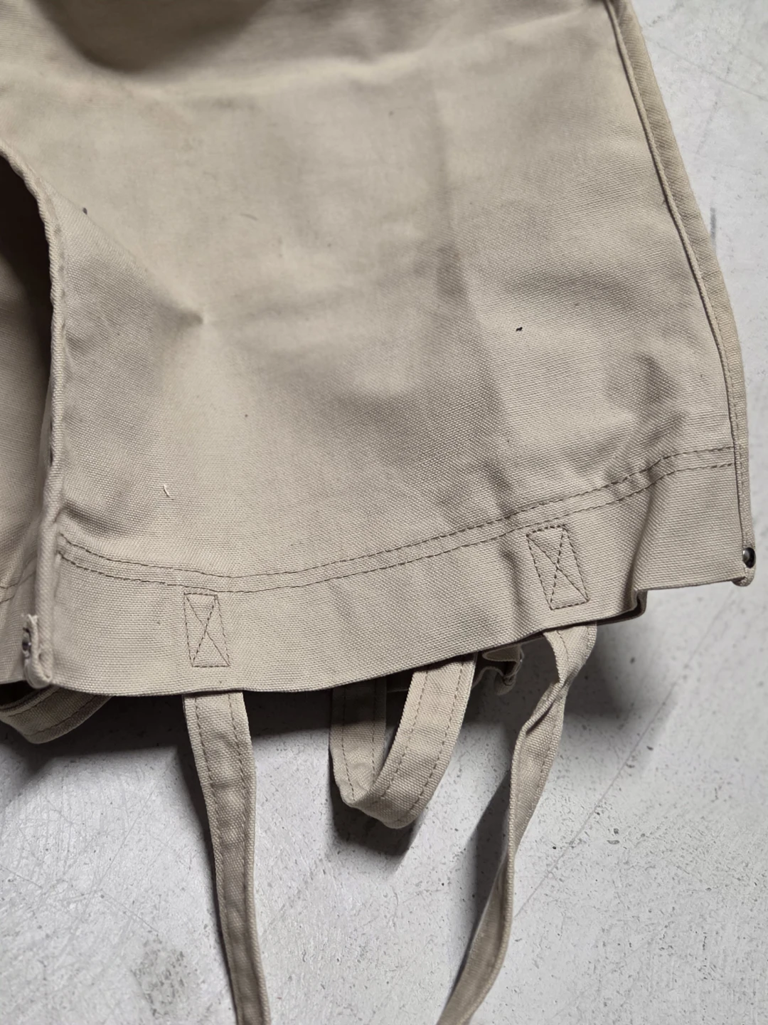 Beige Cotton Canvas Tote Bag - photo 4