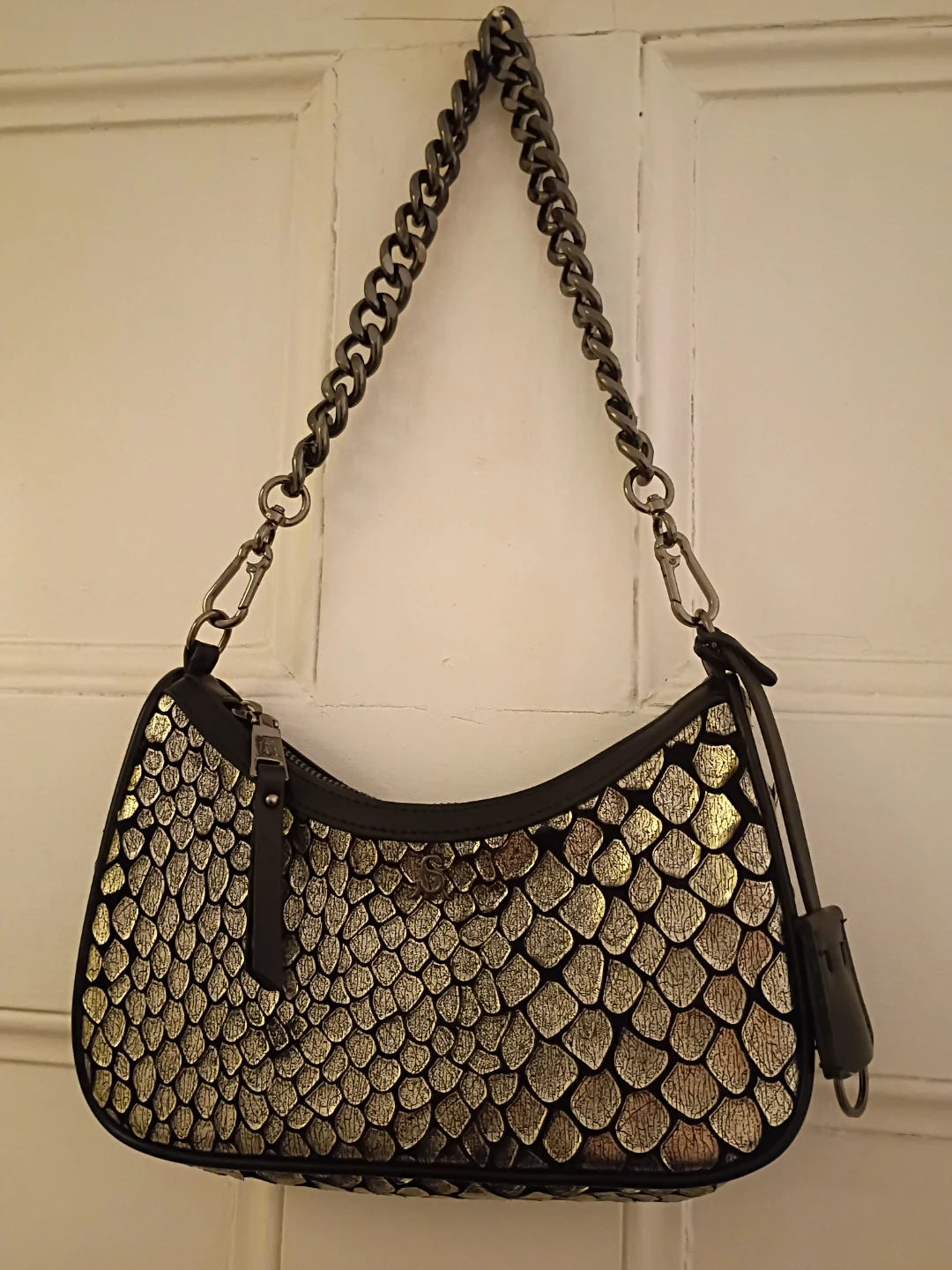 Steve Madden metallic snake-print handbag - photo 4