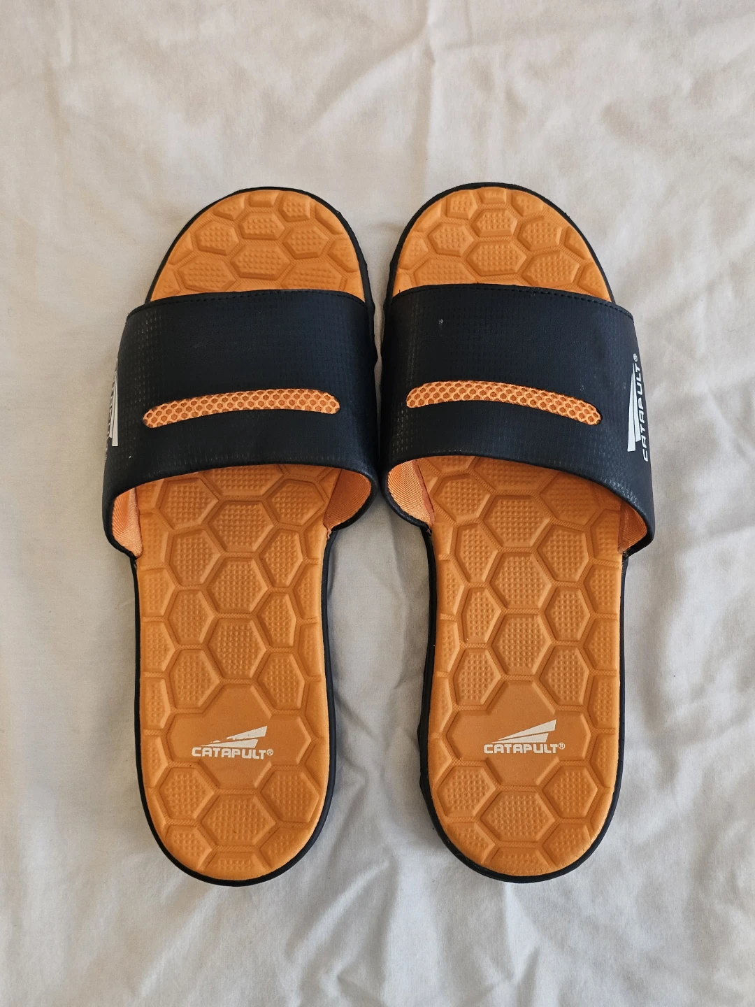 Catapult Men's Slide Sandals Black/Orange Slip-On  US 12 Std - photo 3