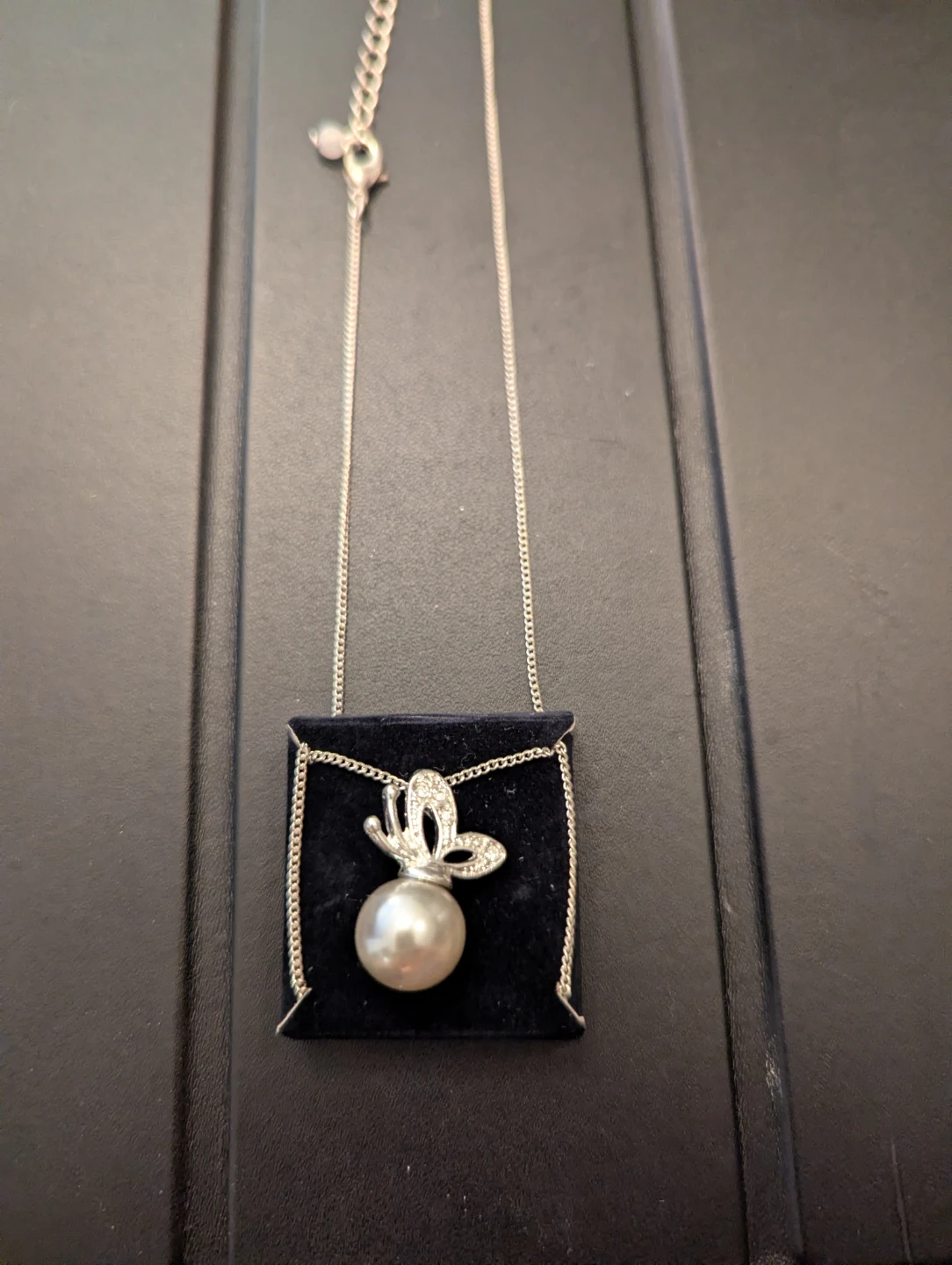 Nina Ricci Butterfly and Pearl Pendant
