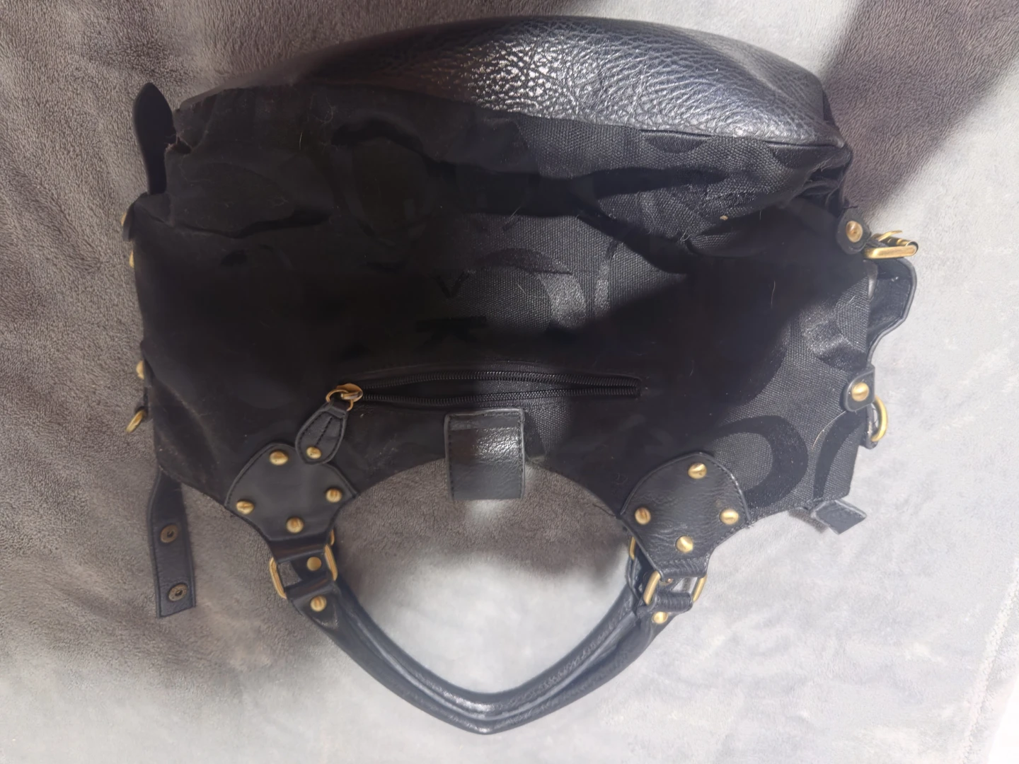 Black  Leather Handbag - photo 2