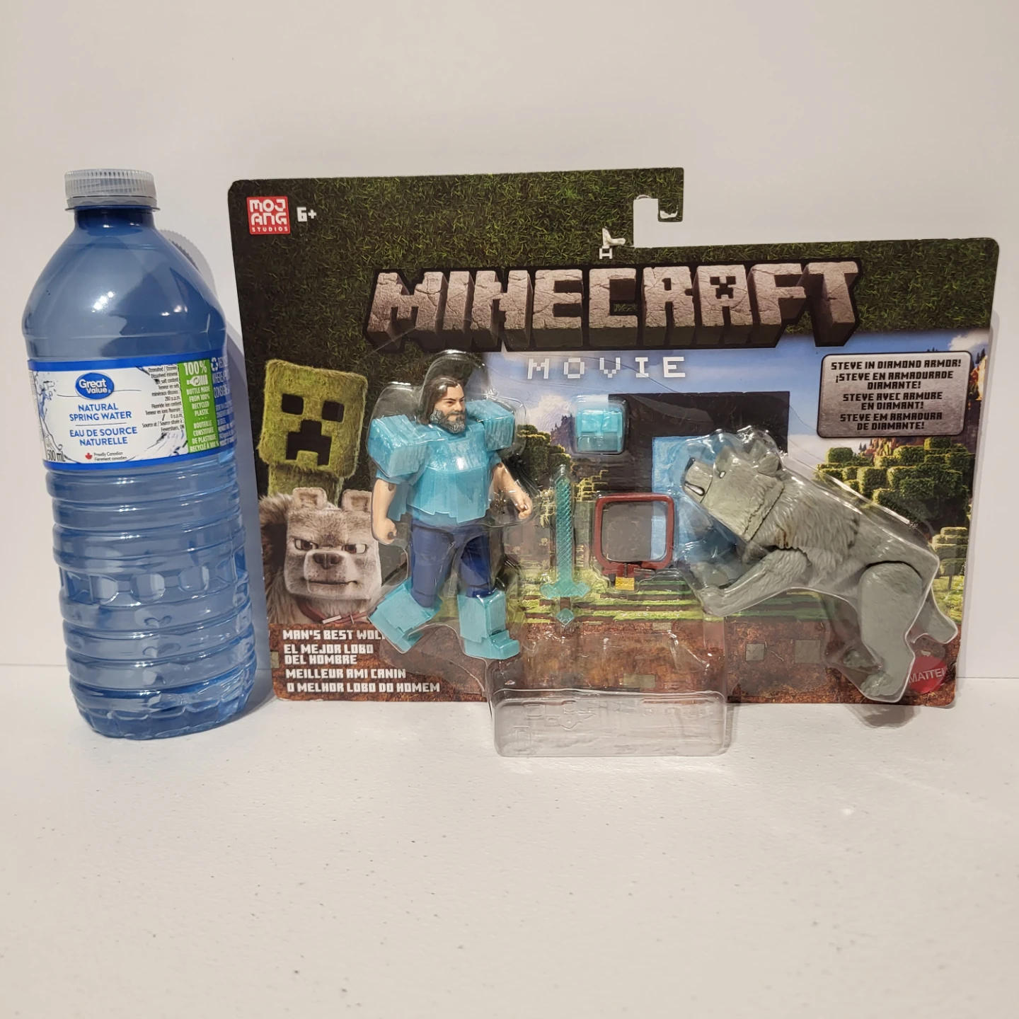 Minecraft Movie Steve and Wolf Action Figure Set - photo 2