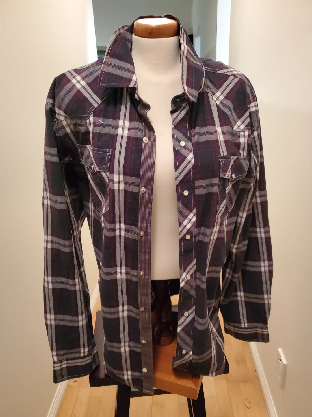 Denver Hayes Vintage Plaid Shirt XL