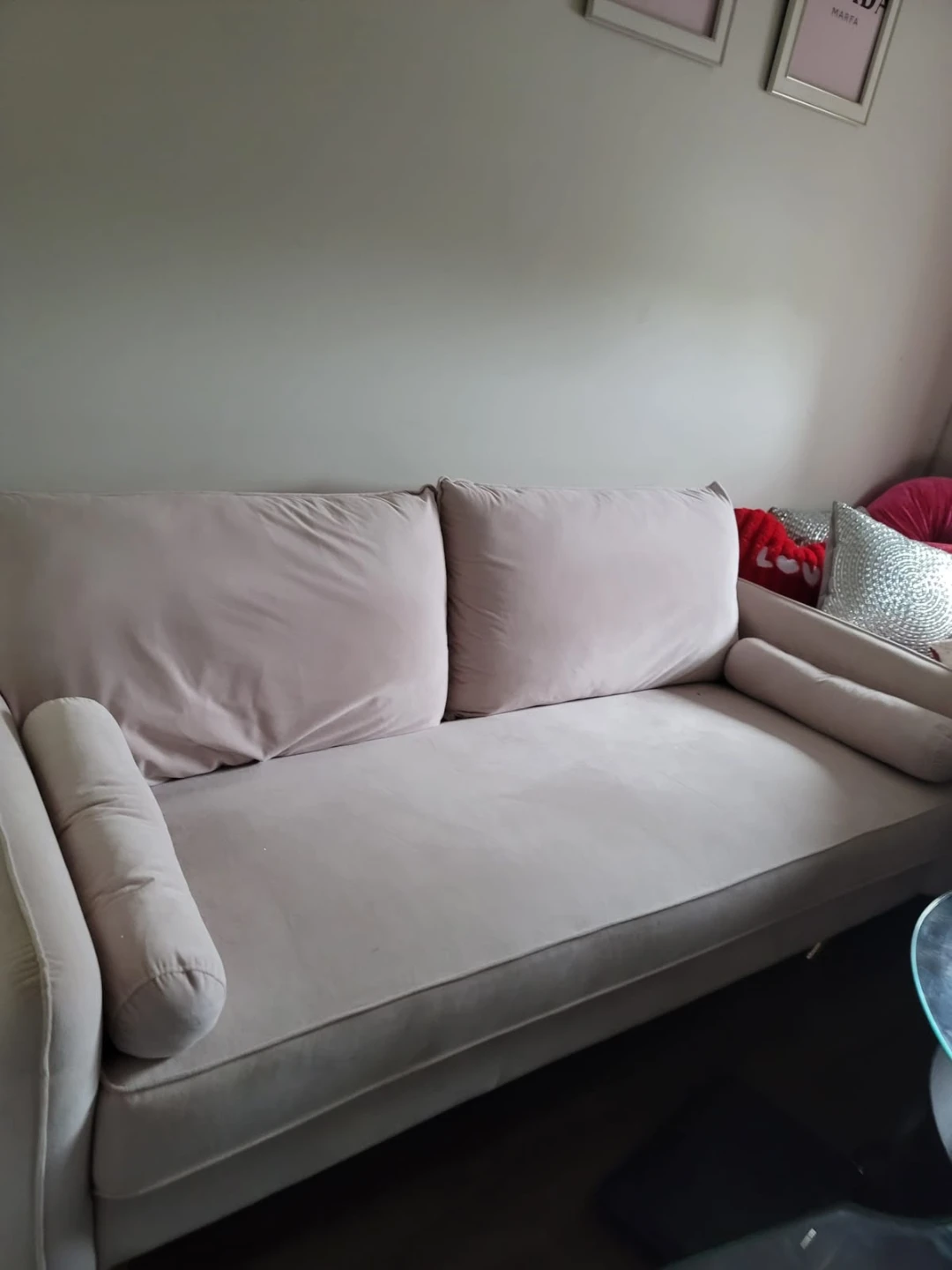 Pink Velvet Sofa - photo 4