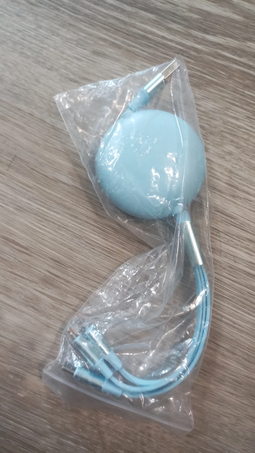 Blue 3-in-1 Retractable Charging Cable
