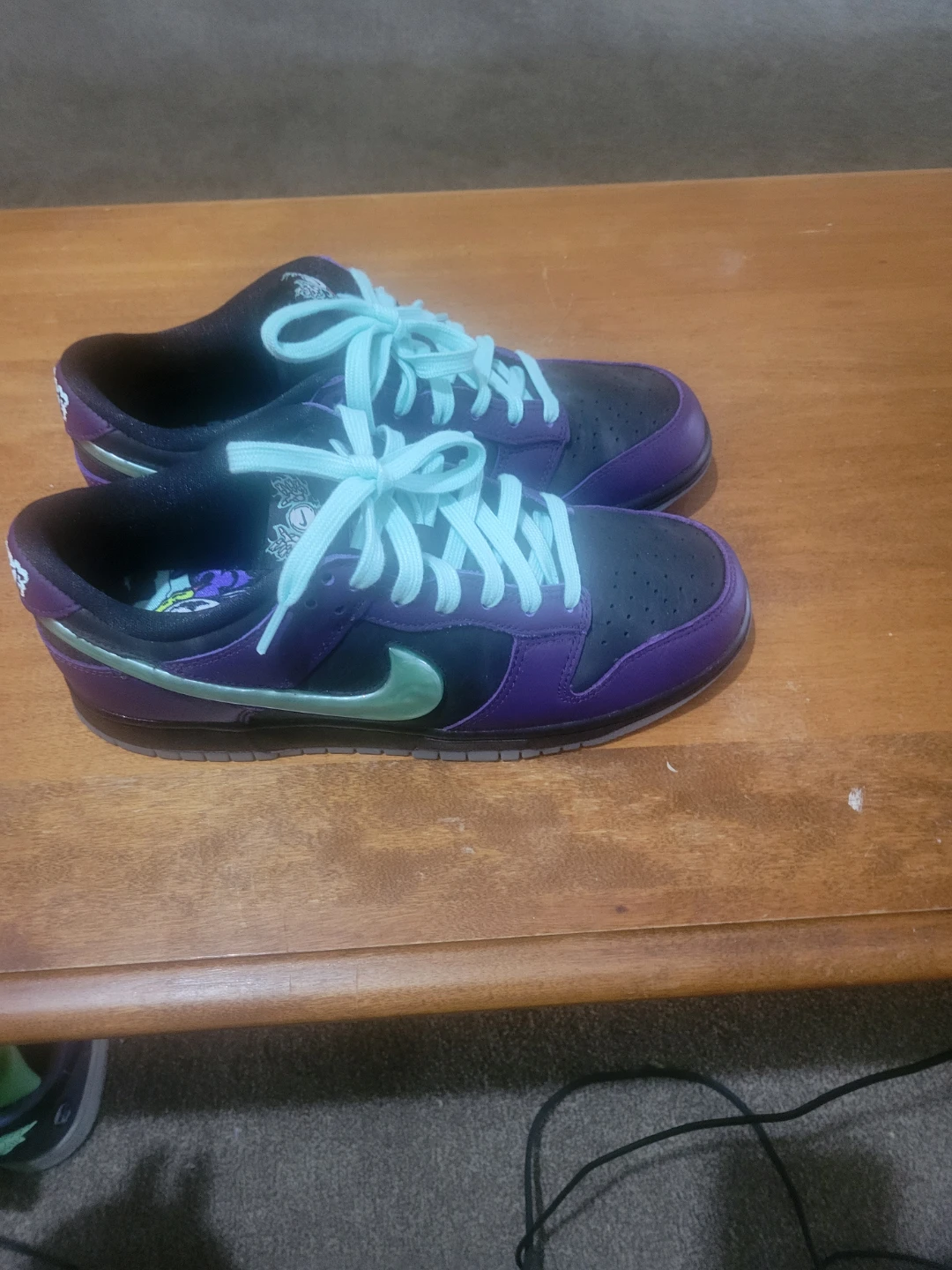 Nike Dunk Low Purple and Black Sneakers - photo 3