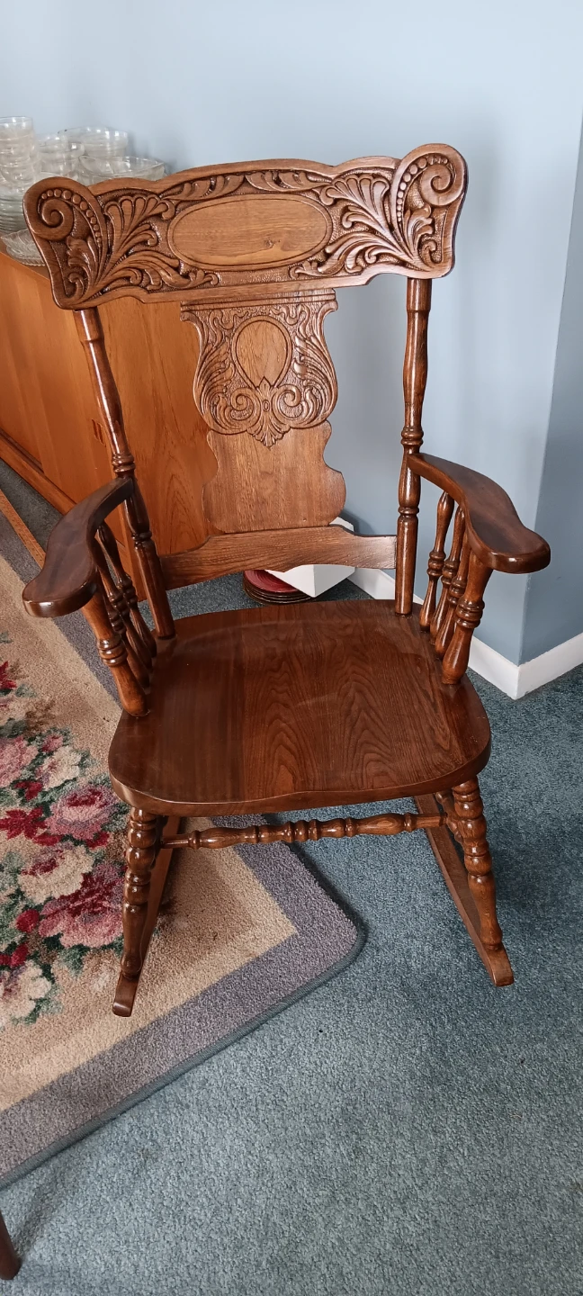 Vintage Solid Wood Rocking Chair