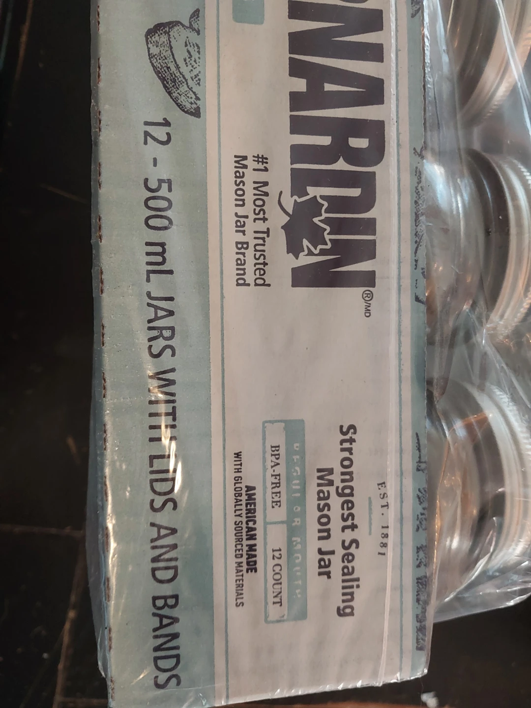 Bernardin 500ml Mason Jars 12 Pack