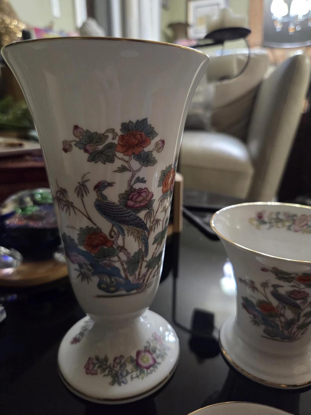 VINTAGE WEDGWOOD KUTANI CRANE  BONE CHINA SET - photo 3