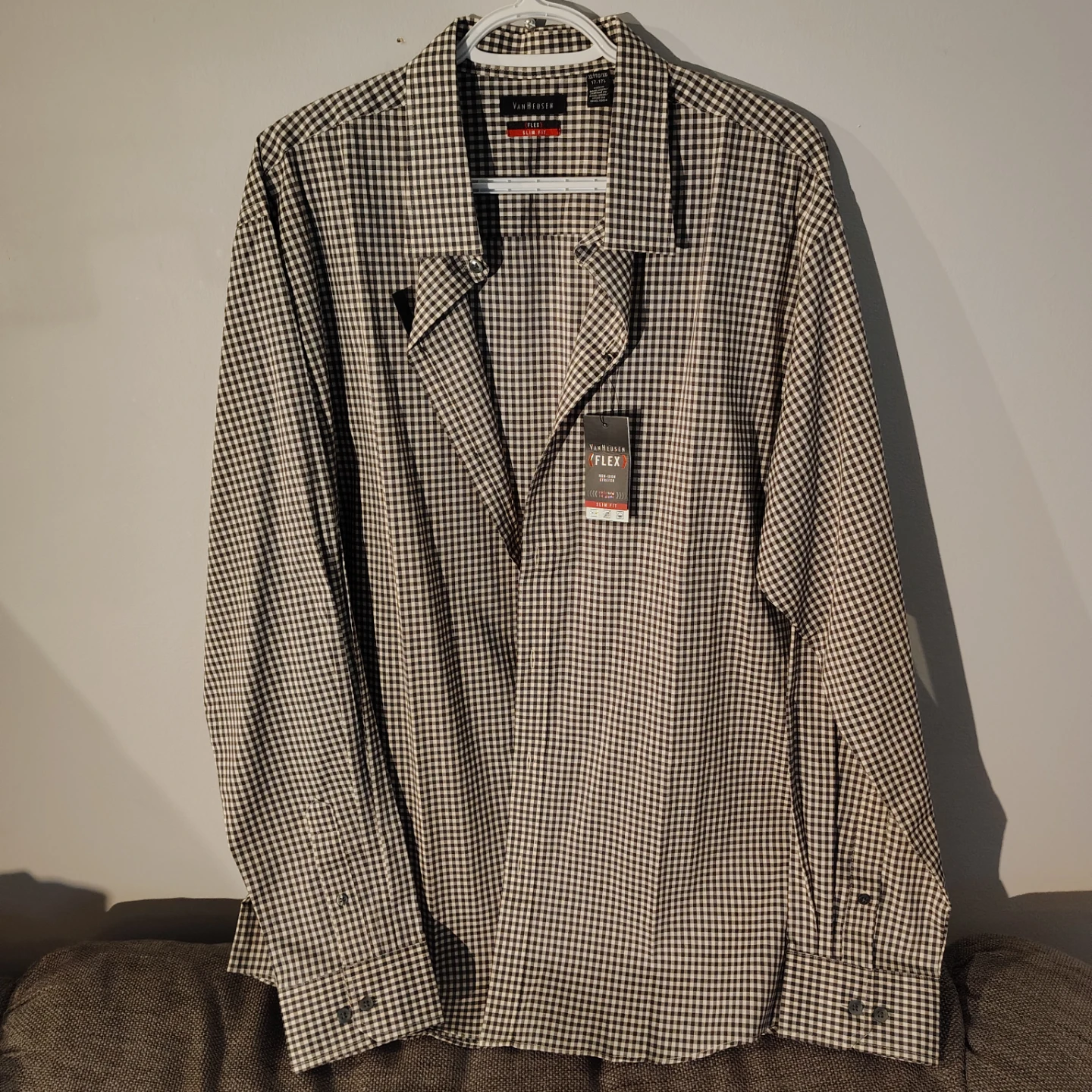 Van Heusen Flex Slim Fit Checkered Shirt XL - photo 4