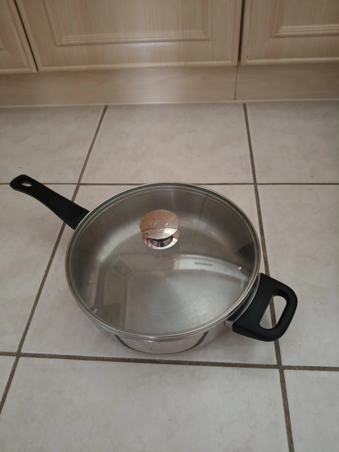 Stainless steel frying pan with glass lid - photo 2