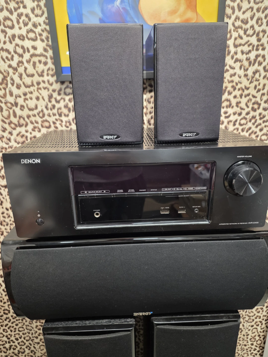 Denon AVR-E400 Receiver and Energy Speaker Set
