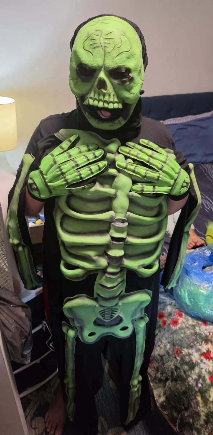 Green Skeleton Halloween Costume
