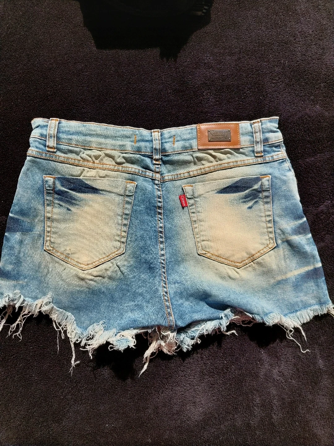 Carmen Distressed Denim Shorts - photo 2