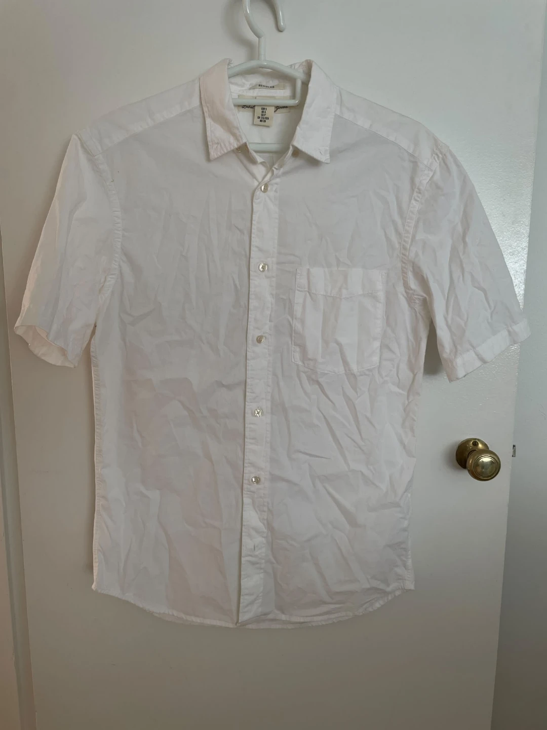 H&M White Short Sleeve Shirt (Men)