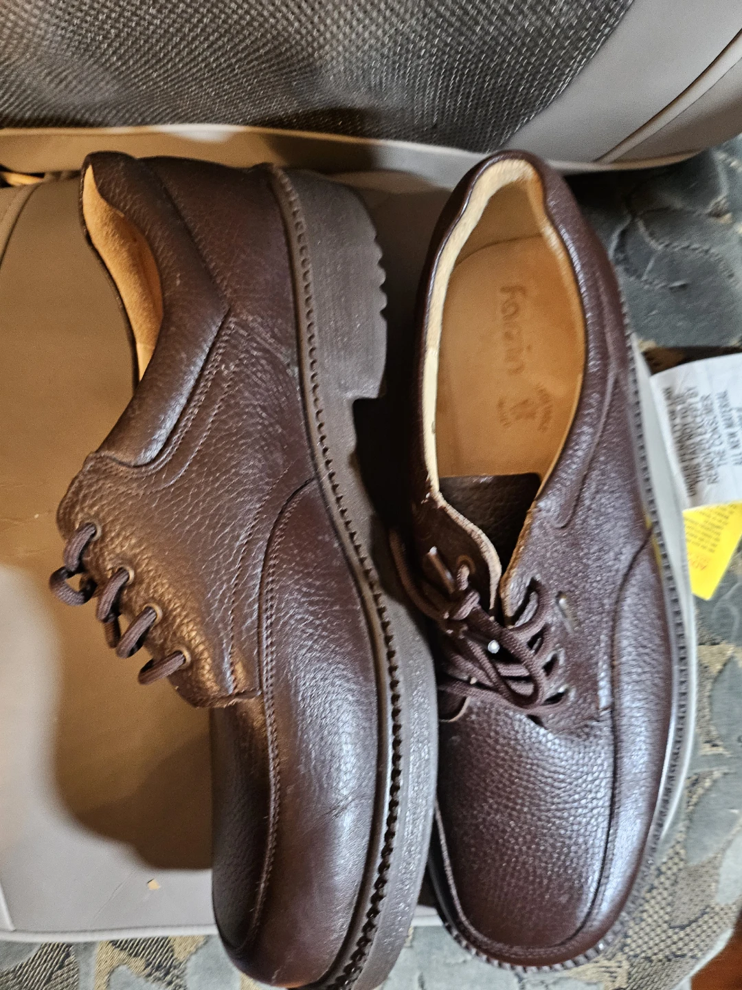 Farzin Brown Leather Shoes, size 10 - photo 3