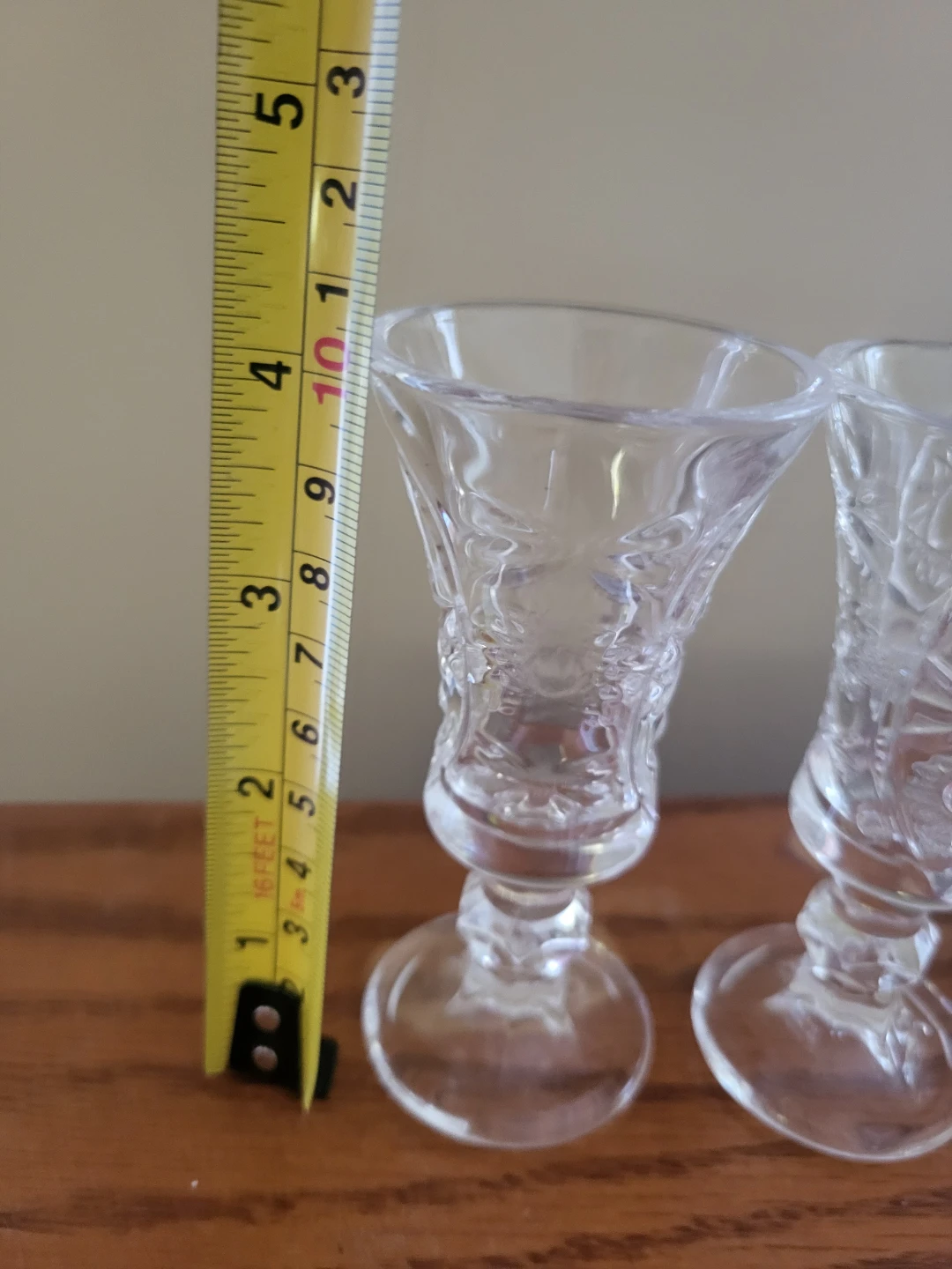 Set of 4 Vintage Clear Glass Cordial Glasses - photo 2