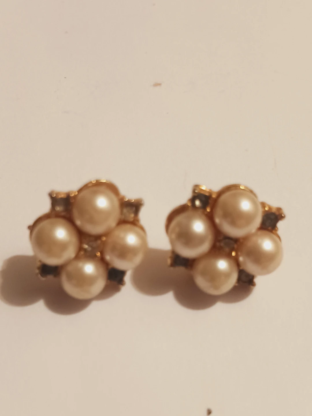 Cute Small Pearl Cluster Stud Earrings
