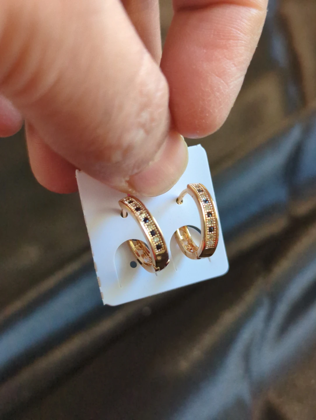 Gold-Tone Multi-Coloured Hoop Earrings - photo 3