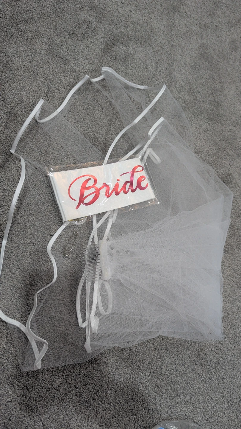 Bride to be sash and veil - photo 4