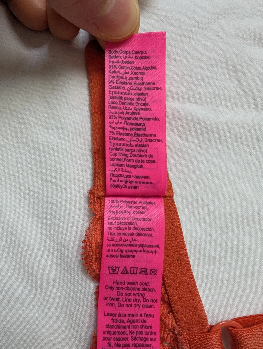 La Senza Remix Lightly Lined Cotton Balconnet Bra 34C orange - photo 4