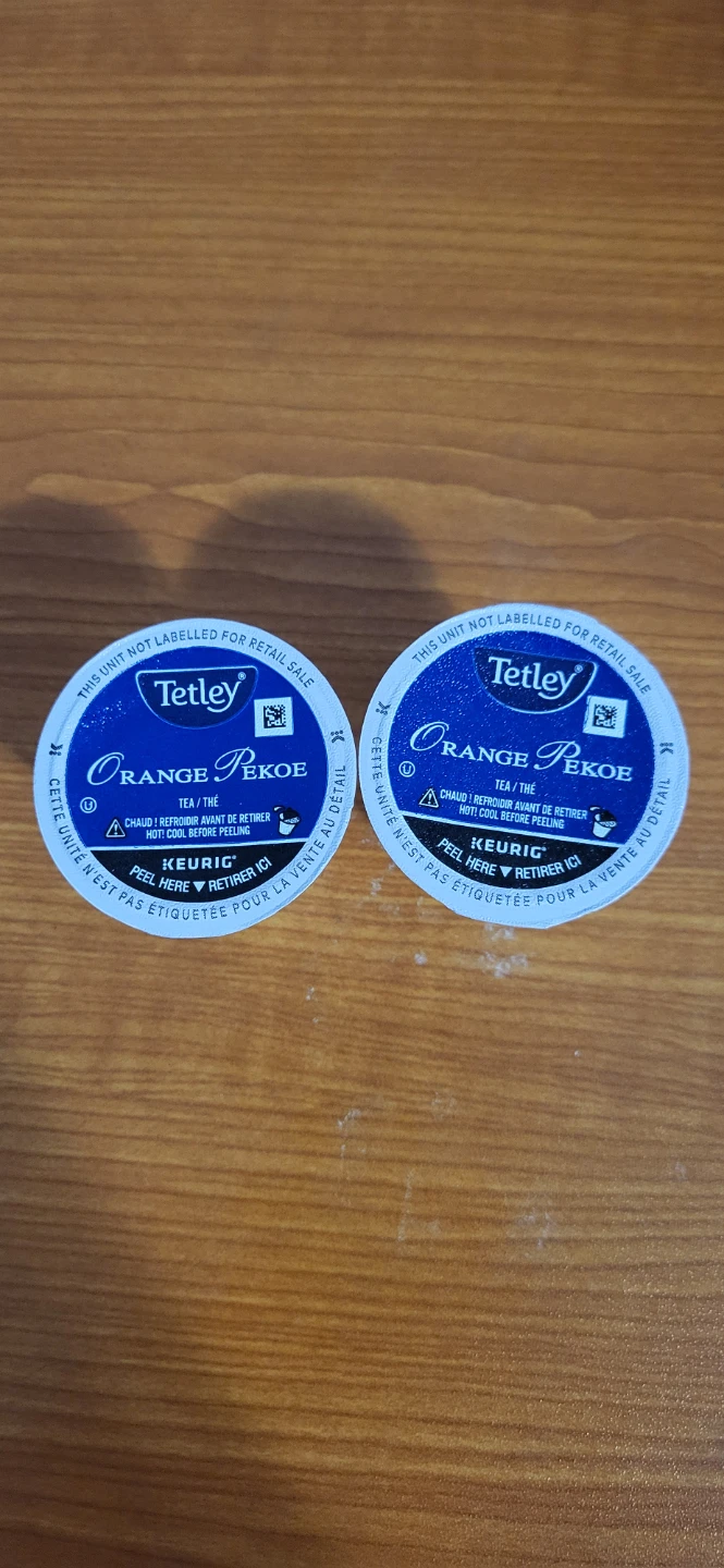 2 Tetley Orange Pekoe Keurig K-Cups