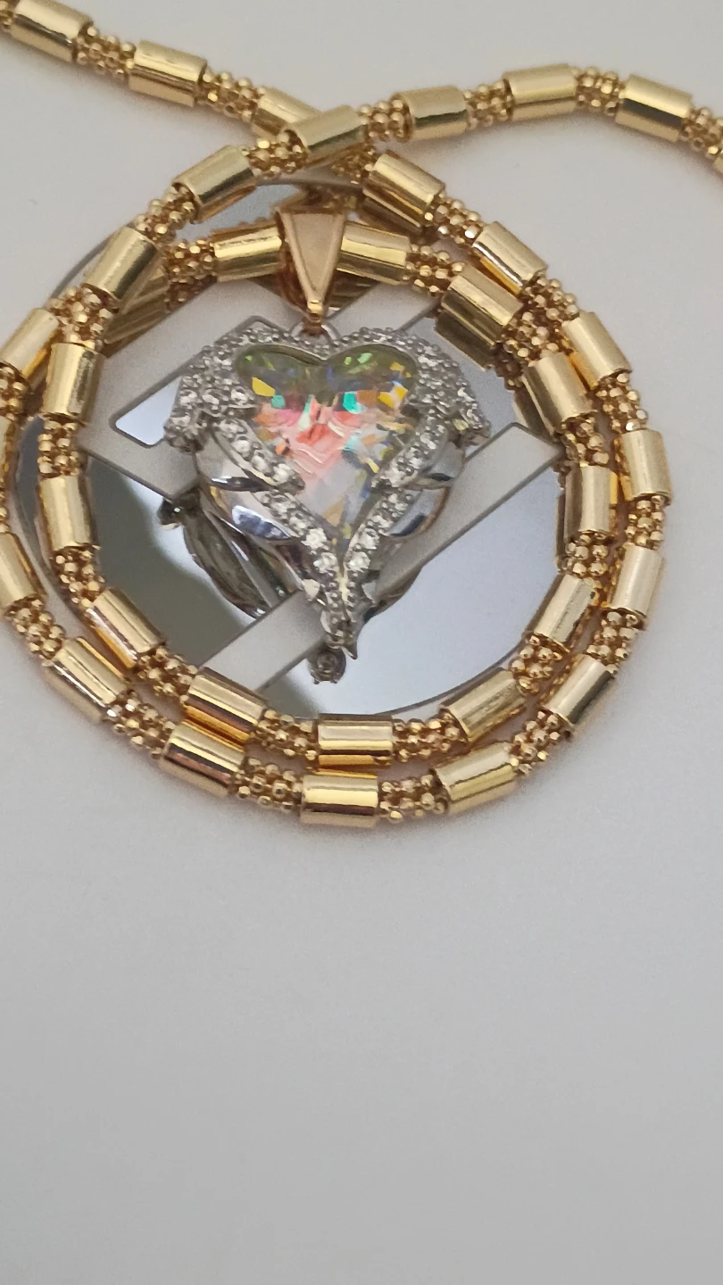 Collar chapado en oro con hermoso corazón - photo 5