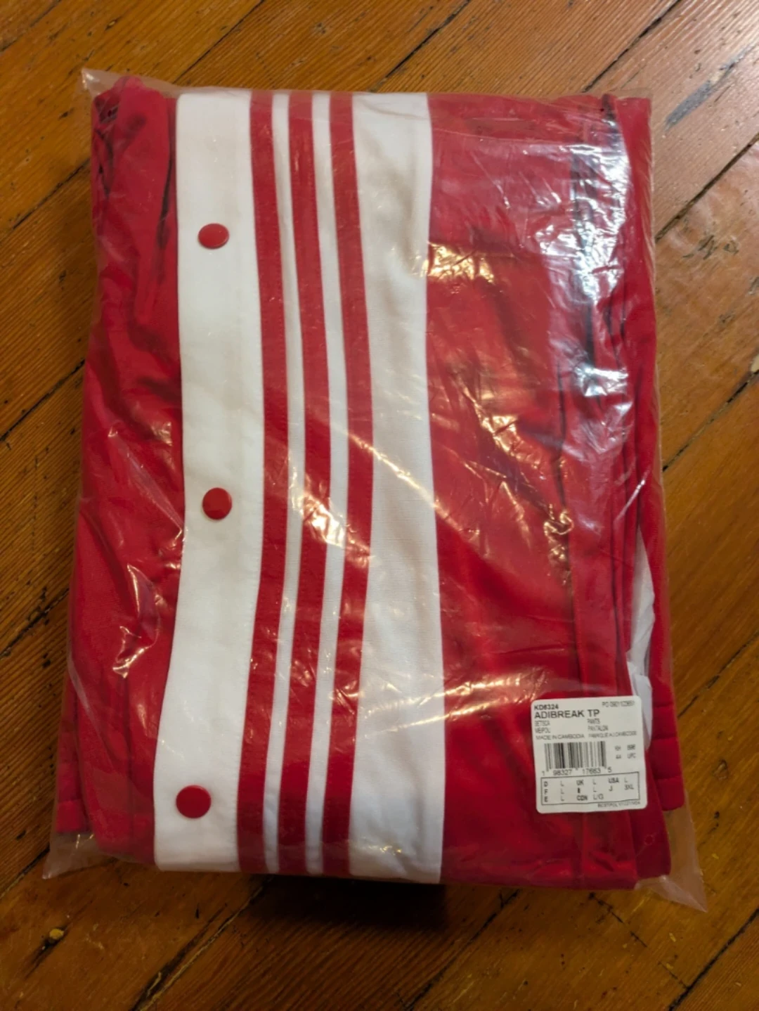 New Adidas Adibreak Track Pants Red Size Large - photo 2