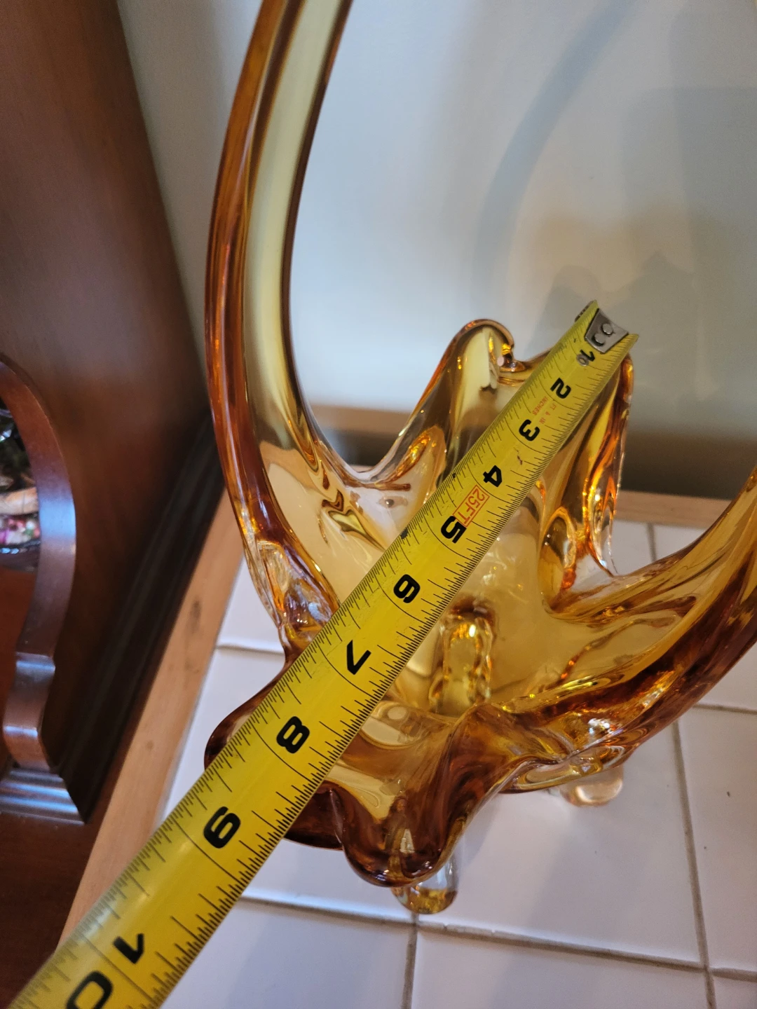 Vintage Chalet Style Amber Glass Art Pieces - photo 4