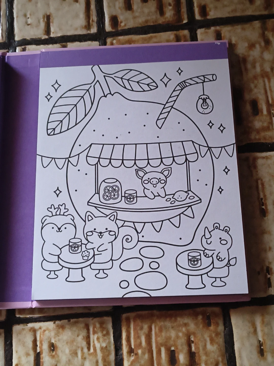 ADORABLE Creative Coloring Cozy Café Book with Markers - photo 4