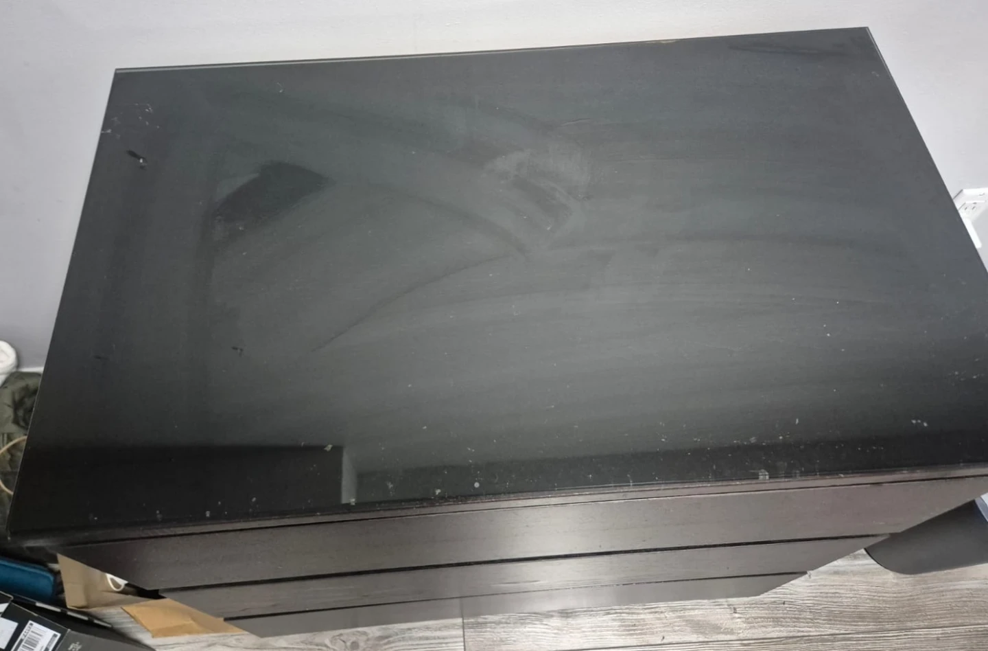 IKEA Malm 3-Drawer Chest in Black-Brown with glass top - photo 2